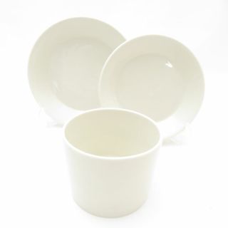 アラビア(ARABIA)の美品 ARABIA アラビア ティーマ シュガーボウル ミニプレート2種 3点 セット 砂糖 小皿 王冠 北欧 ヴィンテージ SU12827T2 (その他)