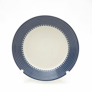 アラビア(ARABIA)の美品 ARABIA アラビア ティーマ ブルーライン ミニプレート 1枚 12cm 小皿 ストライプ柄 北欧 希少 レア SU12829T2 (食器)