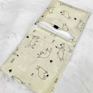 サニタリーケース ねこ 猫 白猫 リラックス猫 ペールイエロー S8049