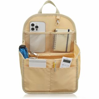 【サイズ:M＜B5サイズ＞_色:ベージュ】Annekor バッグインバッグ リュ