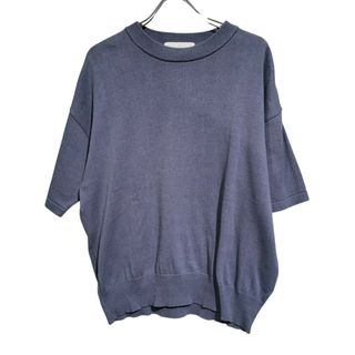ウィズム(WISM)のUNITUS (ユナイタス) ■ ② コットンリネンS/Sニット メンズ ネイビー FREE(Tシャツ/カットソー(半袖/袖なし))