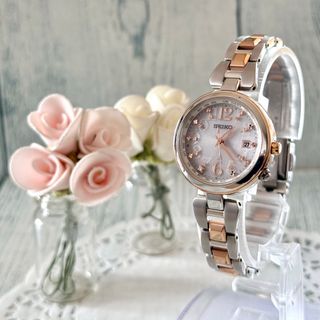 セイコー(SEIKO)の【希少】SEIKO ルキア 電波ソーラー 腕時計1B35-0AC0 コンビ(腕時計)