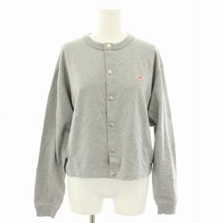 ダントン(DANTON)のダントン DANTON ドットボタンクルーネックカーディガン 長袖 36 グレー(カーディガン)