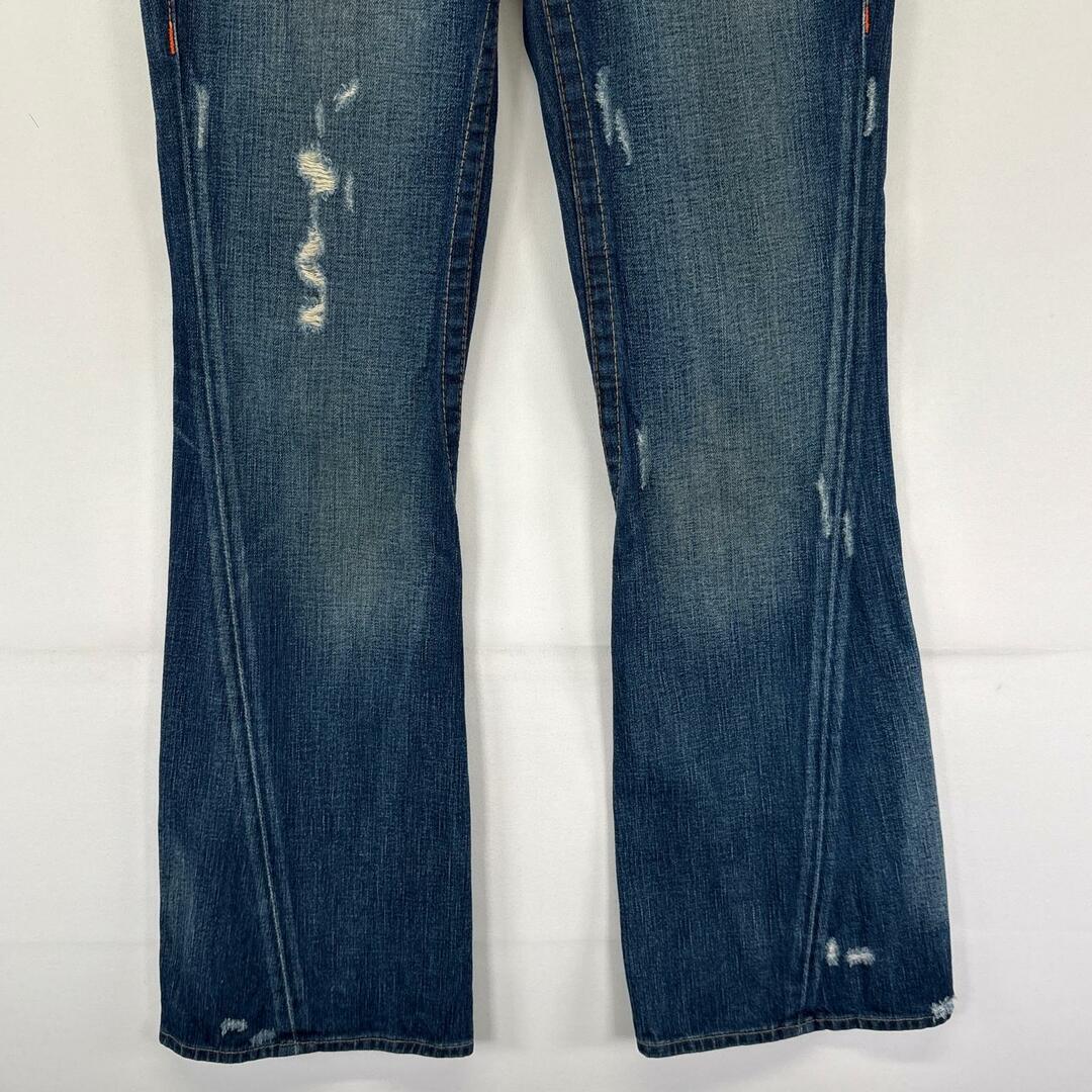 USA製 トゥルーレリジョン フレアデニム ブーツカット ダメージ加工 True Religion - 古着 トゥルーレリジョン TRUE RELIGION USA製