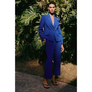 ザラ(ZARA)の新品未使用ZARA(ザラ)ブルージャケットパンツ上下セットアップ(セット/コーデ)