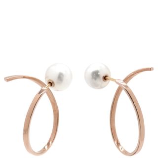タサキ(TASAKI)のTASAKI TASAKI ピアス ア ファイン バランス K18 サクラゴールド パール パールホワイト×さくらゴールド あこや真珠 サクラゴールド 18K Au750 E-3761 【箱】【中古】(ピアス)