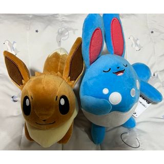 ポケモン　ポケットモンスター　ぬいぐるみ(イーブイ・マリルリ)2個セット