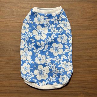 接触冷感 ハワイアン タンクトップ XSサイズ 夏服 ハンドメイド(ペット服/アクセサリー)