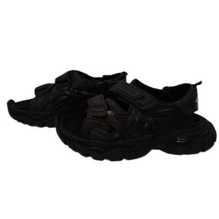 バレンシアガ(BALENCIAGA)のTh993941 バレンシアガ トラックサンダル 617543 ブラック 24.5cm レディース BALENCIAGA 中古(サンダル)