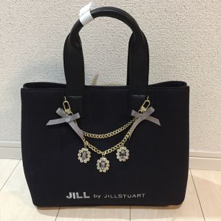 ジルバイジルスチュアート(JILL by JILLSTUART)の定価＋送料 ♡ジュエルリボントート♡ブラック(トートバッグ)