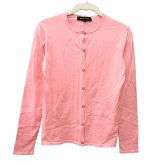 クイーンズコート(QUEENS COURT)のQUEENS COURT カーディガン ニット 長袖 2 M ピンク /YK(カーディガン)