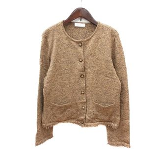 コルディア(CORDIER)のコルディア カーディガン ニット ウール カシミヤ混 40 L ベージュ(カーディガン)