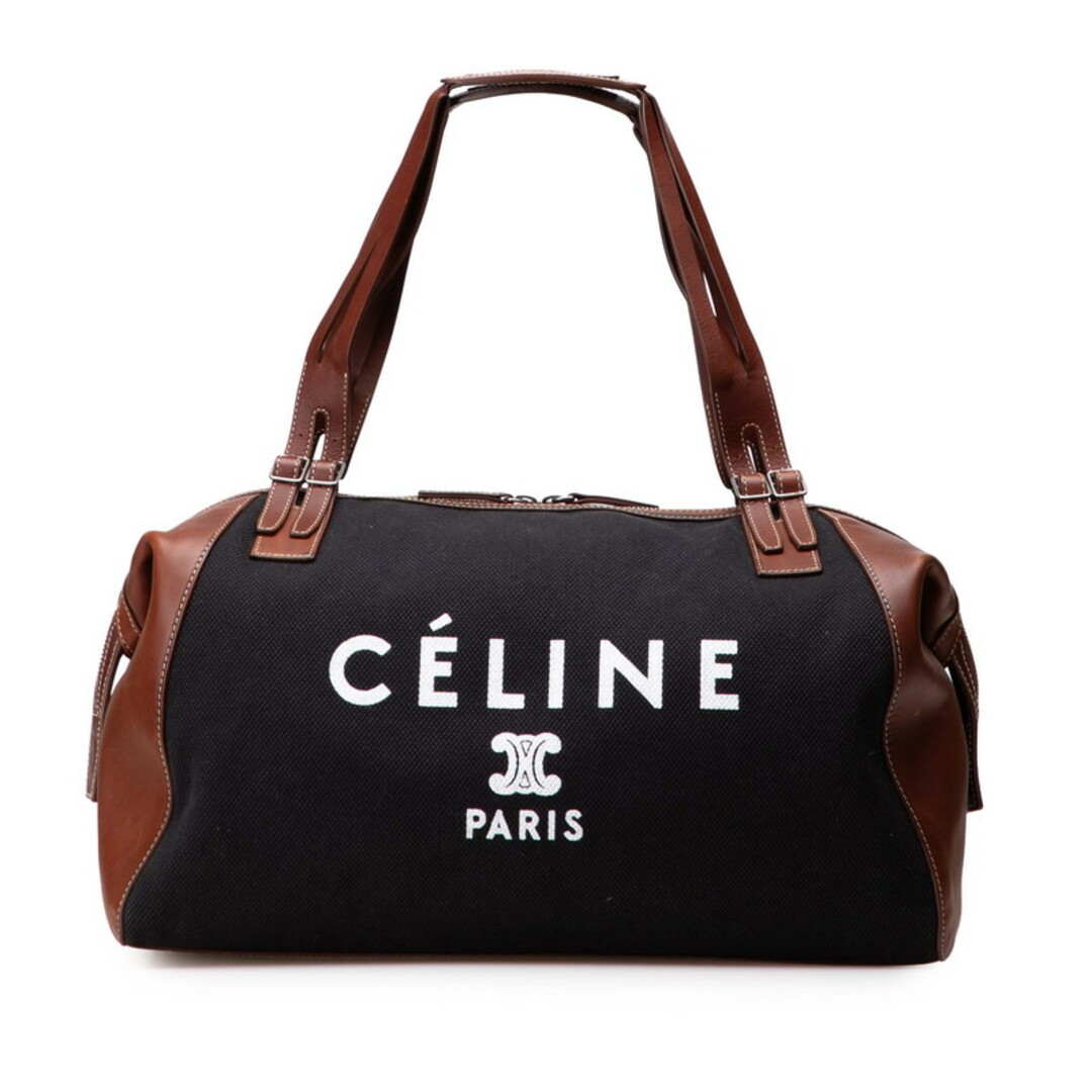 極美品✨CELINE トートバッグ ロゴ入り キャンバス ブラック CELINE - セリーヌ ロゴ トートバッグ キャンバス レディース