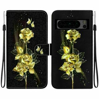 Google Pixel 8 8a兼用　上質な手触り　手帳型ケース　花柄　耐衝撃(Androidケース)
