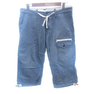 ビームスハート BEAMS HEART ハーフパンツ クロップド M 青 ブルー(ショートパンツ)