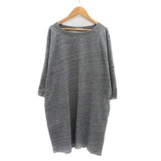 グローバルワーク(GLOBAL WORK)のグローバルワーク ワンピース ひざ丈 長袖 M グレー /YK23(ひざ丈ワンピース)
