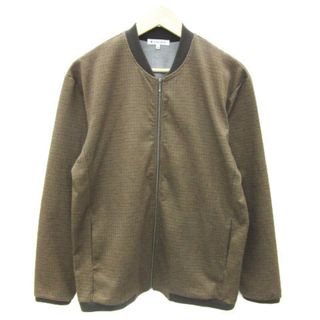 グローバルワーク(GLOBAL WORK)のグローバルワーク ブルゾンジャケット ミドル丈 ジップアップ 総柄 M 茶(ブルゾン)