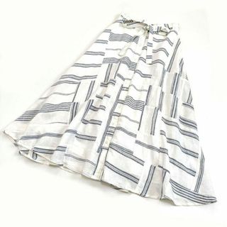 ポロラルフローレン(POLO RALPH LAUREN)のポロラルフローレン　パッチワーク　ロングスカート　ウエストリボン　サイズ4(ロングワンピース/マキシワンピース)