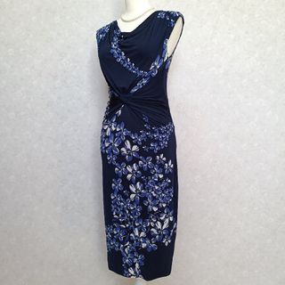 Max Mara - イタリア製 マックスマーラ 花柄カシュクールロングワンピース レーヨン S