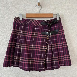 バーバリーブルーレーベル(BURBERRY BLUE LABEL)のバーバリーブルーレーベル　プリーツミニスカート　ノバチェック　36(ミニスカート)