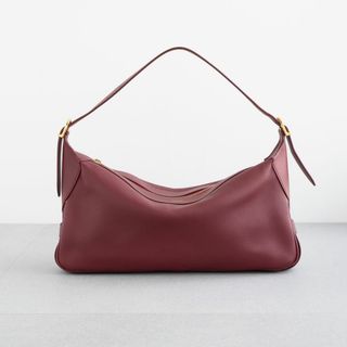 セリーヌ(CELINE)のセリーヌ ロミー ミディアム カーマイン レッド レザー ゴールド ショルダー(ショルダーバッグ)