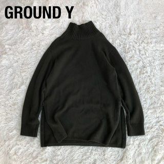 グラウンドワイ(Ground Y)のGROUND YグランドＹロングタートルニットオリーブヨウジヤマモト(ニット/セーター)