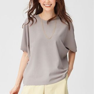 23区 - 23区☆ レーヨンポリエステル ストレッチ ドルマンスリーブ ニット /グレー系