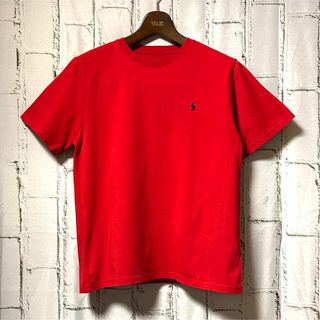 ポロラルフローレン(POLO RALPH LAUREN)のポロ ラルフローレン Tシャツ 赤  小さいサイズ Y2K 刺繍ロゴ 古着男子(Tシャツ/カットソー(半袖/袖なし))