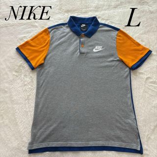 ナイキ(NIKE)のナイキ　NIKE 半袖ポロシャツ　サイズL ブルー　オレンジ(ポロシャツ)