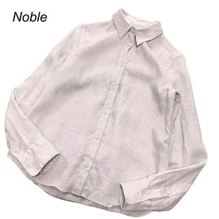 ノーブル(Noble)のNoble ノーブル リネン100%レギュラーシャツ ブラウス ベージュ(シャツ/ブラウス(長袖/七分))
