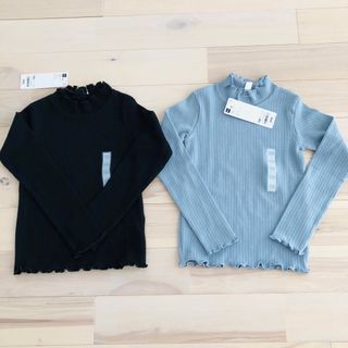 【新品】女の子110 フリルネック　長袖カットソー
