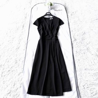 マックスマーラ(Max Mara)の新品同様‼️最高級 白タグ マックスマーラ スタイル美人カシュクール ワンピース(ひざ丈ワンピース)