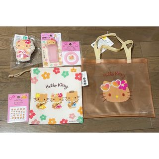 ハローキティ(ハローキティ)の【新品】6点セット　日焼けキティ　バッグ　グッズ(キャラクターグッズ)