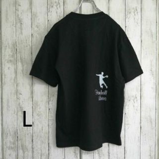 新品未使用 メンズ ハンドボール Tシャツ 半袖 ブラック コットン L 63