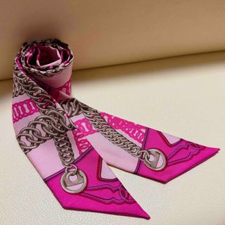 エルメス(HERMES)のHERMES エルメス ツイリー ピンク(バンダナ/スカーフ)