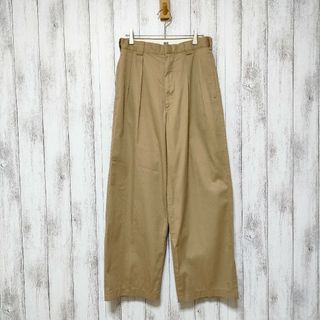 UNIQLO ユニクロ　ウエスト70　タック ワイドパンツ　コットンレーヨン