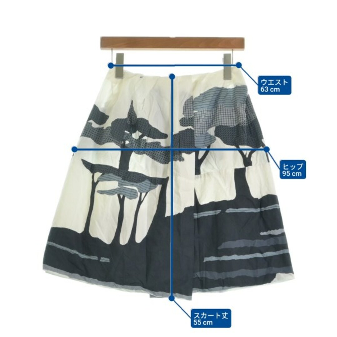 MARNI マルニ ひざ丈スカート 紺 38(M位) 2108424G0163 MARNI - MARNI マルニ ひざ丈スカート M 白 【古着】【中古