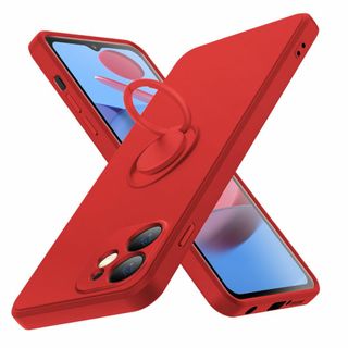 【ケース】iPhone 12 ケースリング付き耐衝撃 シリコン 薄型 カバー ス(その他)