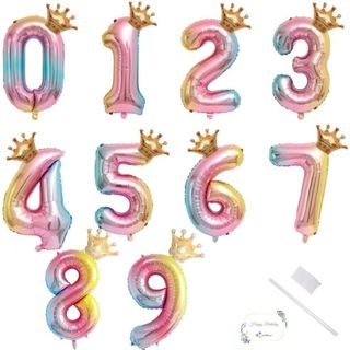 DONKA バルーン アルミ風船 誕生日 バルーン 数字 0~9 大きい 誕生日