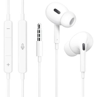 【新着商品】3.5mm薄型軽量ジャック有線イヤホン[MFI認証]、マイク付きHI