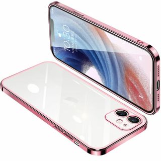 【色:ローズゴールド_サイズ:iphone 12】iPhone12 ケース クリ