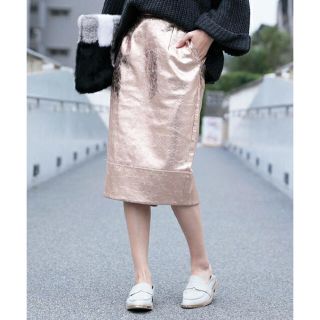 アメリヴィンテージ(Ameri VINTAGE)の美品● 【ameri】FOIL TIGHT SKIRT(ひざ丈スカート)