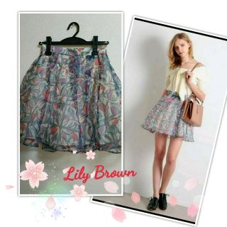 リリーブラウン(Lily Brown)のLily Brown♡フラワーオーガンジーフレアスカパン(その他)