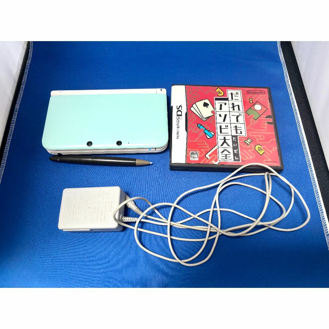 【ソフト付】ニンテンドー3DS LL (ミントXホワイト)・だれでもアソビ大全