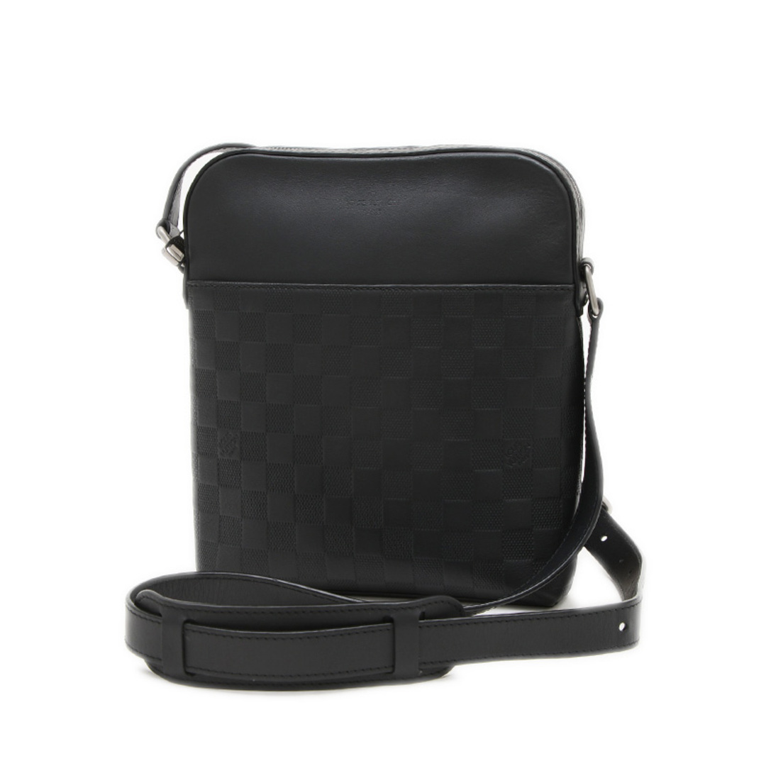 ルイヴィトン ダミエアンフィニ ショルダーバッグ ディストリクト 黒 斜め掛け LOUIS VUITTON - ルイ・ヴィトン ダミエアンフィニ ポシェット