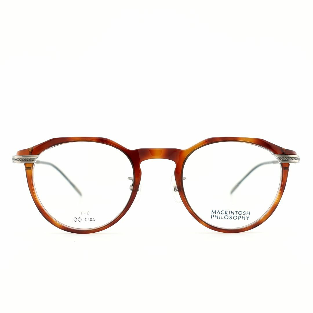 MACKINTOSH PHILOSOPHY(マッキントッシュフィロソフィー)の《定価22,000円！》マッキントッシュフィロソフィ　ブラウンデミ　メガネ メンズのファッション小物(サングラス/メガネ)の商品写真