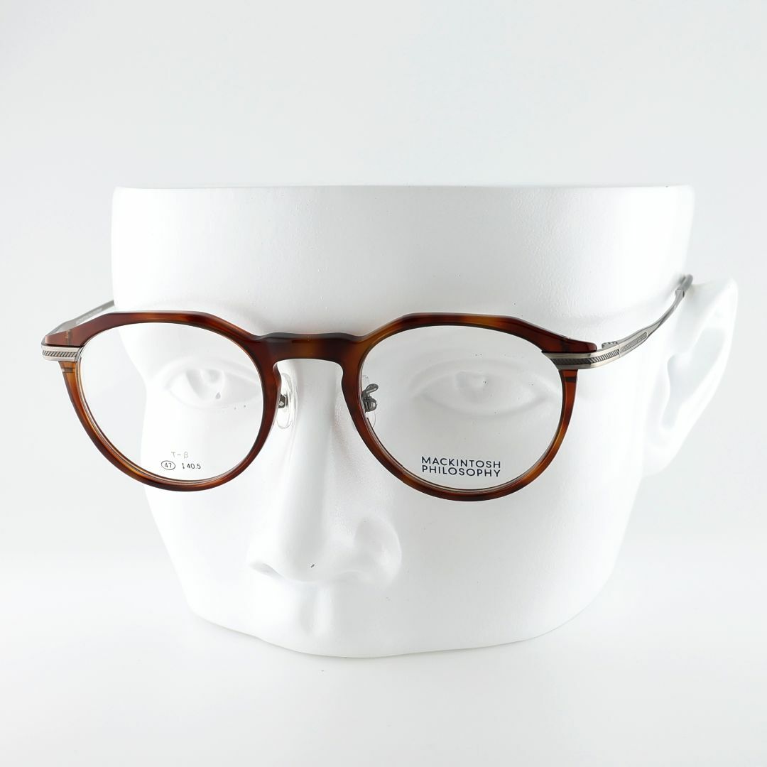 MACKINTOSH PHILOSOPHY(マッキントッシュフィロソフィー)の《定価22,000円！》マッキントッシュフィロソフィ　ブラウンデミ　メガネ メンズのファッション小物(サングラス/メガネ)の商品写真
