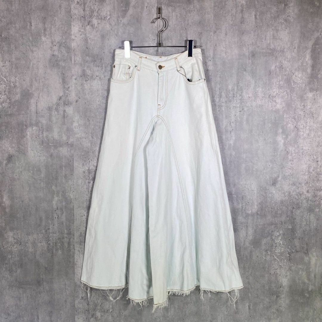 MM6 エムエムシックス デニムパンツ 白 36(XS位) 2122624D0080 MM6 - 『MM6』エムエムシックス (36) ワイドデニムパンツの通販