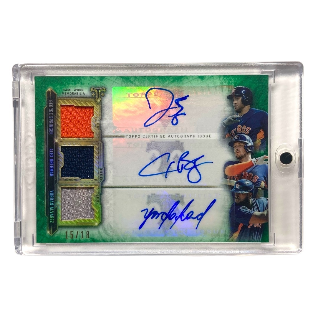 TOPPS MLBカード TRIPLE THREADS E SPRINGER ALEX BREGMAN YORDAN ALVAREZ ASTROS 15/18 #ARC-SBA 送料無料 中古 IT2