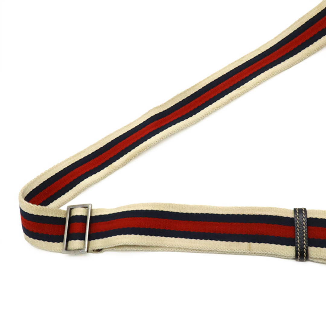 グッチ GG金具 レザー ベルト シェリーライン ネイビー キャンバス オールド GUCCI - GUCCI グッチ GGキャンバス シェリーライン ショルダー
